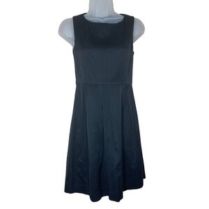 Theory Made In USA Black and‎ Gray Striped Wool Blend Sleeveless Mini Dress 0